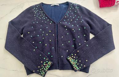 Liu Jo Maglioncino Blu Scintillante Tg M