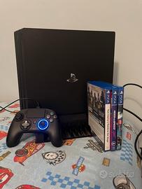 ps4 pro  + 3 giochi + controller edizione limitata