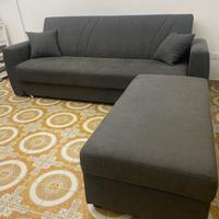 Divano letto contenitore e pouf contenitore