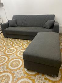 Divano letto contenitore e pouf contenitore