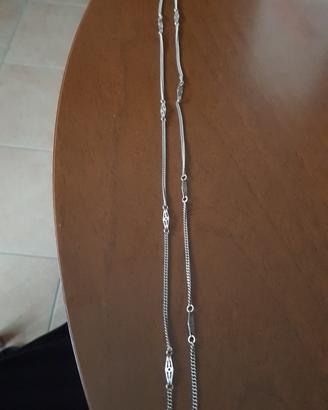 Lunga collana in argento 925