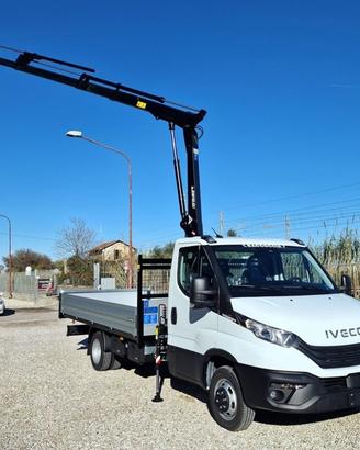 IVECO DAILY 35C18 E6 NUOVO GRU 12m + CASSONE