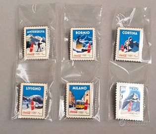 Serie completa 6 spillette pins Milano Cortina