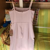 Vestito cerimonia color cipria tg.S NUOVO