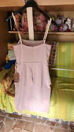 Vestito cerimonia color cipria tg.S NUOVO