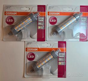 n.3 lampadine LED R7S 118mm a bulbo OSRAM
