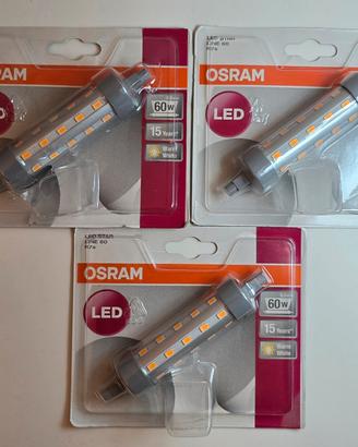 n.3 lampadine LED R7S 118mm a bulbo OSRAM
