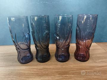 Nr 4 bicchieri Coca cola da collezione