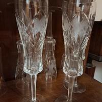 Bicchieri calici in cristallo vintage