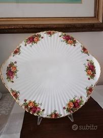 Vassoio in porcellana Royal Albert Old country ros