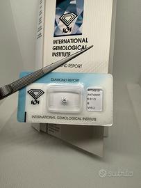 0.31 E VVS2 3EX  Diamante Naturale Certificato IGI