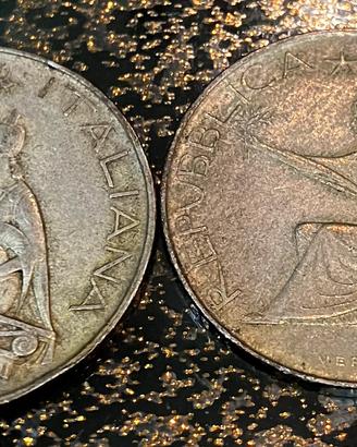 N 2 Monete ITALIA 500 lire centesimo anniversario