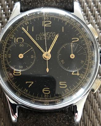 Universal Genève Uweco Compax Black Dial - Raro