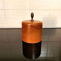 Contenitore barattolo in legno portaspezie caffè