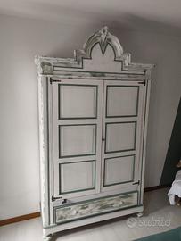 Armadio in legno stile shabby chic - 250x130x48