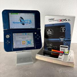 New Nintendo 3ds xl blu + scatola e caricatore