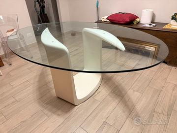 Tavolo Ovale Cristallo Cattelan
