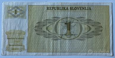 Banconota Slovenia 1 Tolar – Republika Slovenija