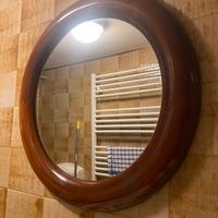 Specchio tondo Legno rotondo vintage Modernariato
