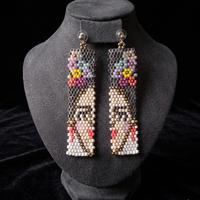 Orecchini Vintage Boho Chic Frida Kalho Lunghi