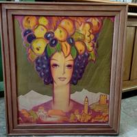 rarissimo poster manifesto  Herbst in Meran di Fra