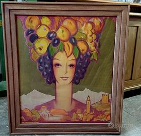 rarissimo poster manifesto  Herbst in Meran di Fra