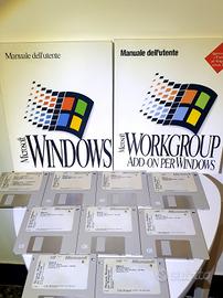 Microsoft Windows 3.11 Workgroup. Manuali + Floppy