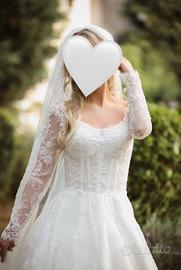 Abito da sposa principessa in pizzo
