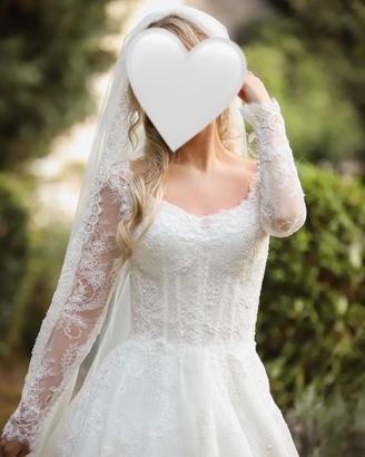 Abito da sposa principessa in pizzo