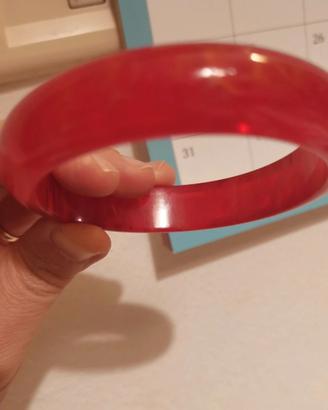 Bracciale rosso color giada