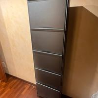 Scarpiera slim a 5 ante in metallo