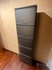 Scarpiera slim a 5 ante in metallo