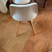 Sedie da tavola moderne bianche