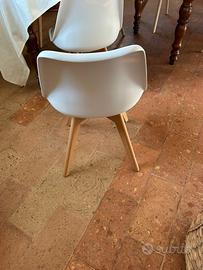 Sedie da tavola moderne bianche