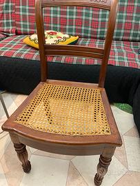 Sedie antiche 1800 seduta paglia di vienna