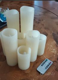 Set 8 Candele LED in Vera Cera con Telecomando
