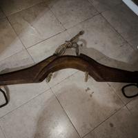 Giogo in legno traino buoi vintage 