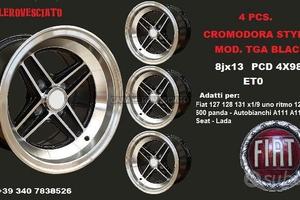 Cromodora TGA NERI 8X13 et0 4x98 Autobianchi FIAT