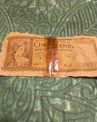 500 lire di carta 