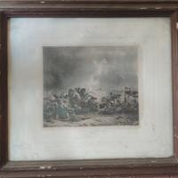 antica stampa  - battaglia di Polack 1812