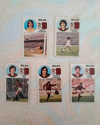 Lotto di 5 Figurine Calciatori  1976-77 MILAN