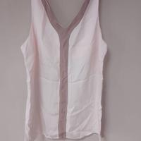 Canotta elegante rosa antico e marrone