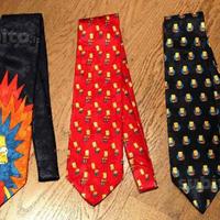 The Simpsons Cravatte 100% Seta Nuove Originali