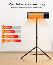 Riscaldatore ad infrarossi Maxoak