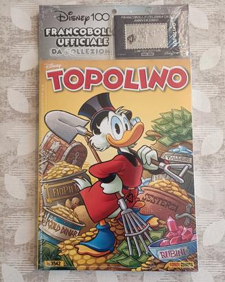 Topolino #3542 + Francobollo Steamboat Willie