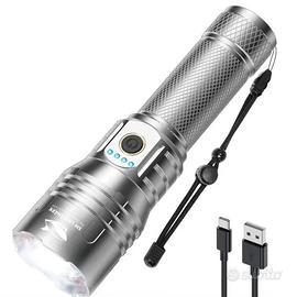 Torcia tattica led ricaricabile multifunzione  