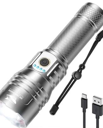 Torcia tattica led ricaricabile multifunzione  