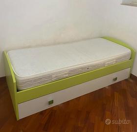 letto, materasso 2 reti ragazzi. 