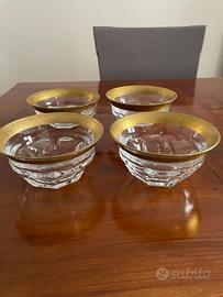 Ciotole LADY HAMILTON in oro e cristallo Moser