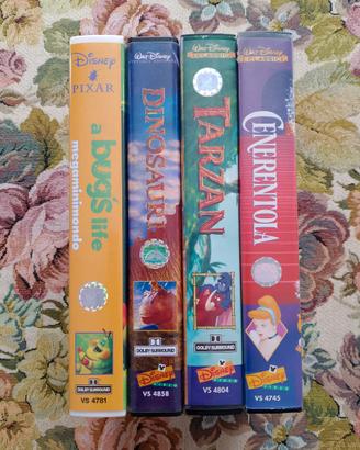 Lotto 4 VHS - Classici Disney/Pixar Originali